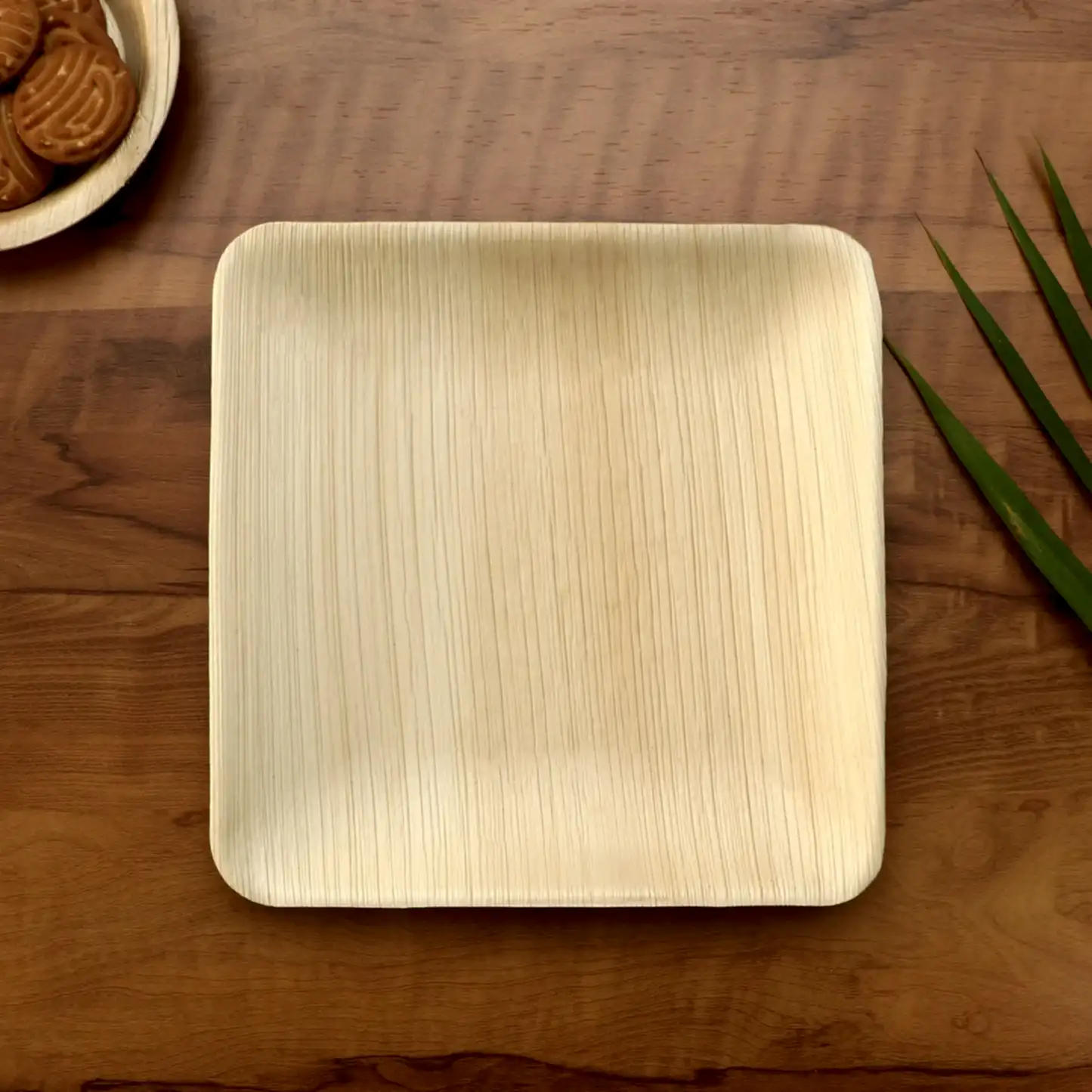 10" / 25 cm Square Palm Leaf Plate - Eco Leaf Products