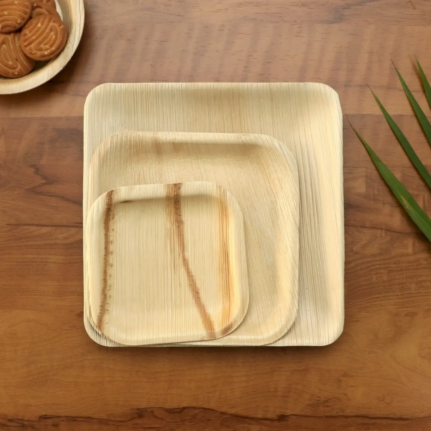 8" / 20 cm Square Palm Leaf Plate - Eco Leaf Products