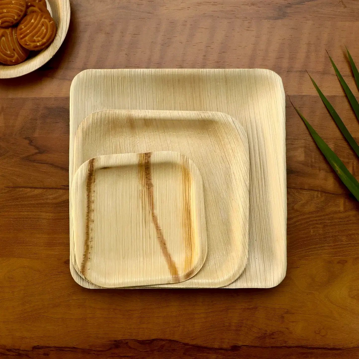 10" / 25 cm Square Palm Leaf Plate - Eco Leaf Products