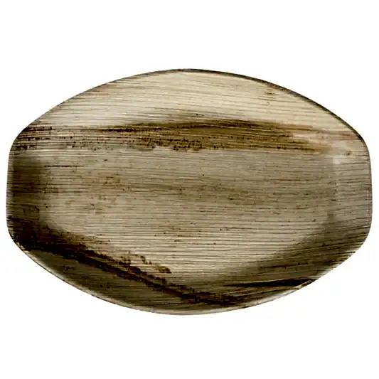 Oval Palm Leaf Serving Platter - Large Disposable Bamboo Tray - Eco Leaf Products