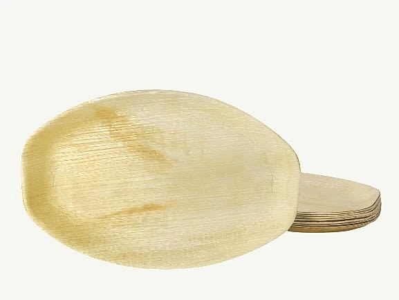 Oval Palm Leaf Serving Platter - Large Disposable Bamboo Tray - Eco Leaf Products